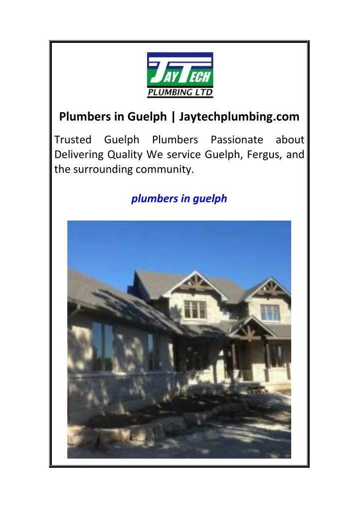 plumbers in guelph jaytechplumbing com