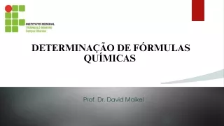 determina o de f rmulas qu micas