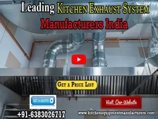 Commercial Kitchen Exhaust Manufacturers in Bangalore