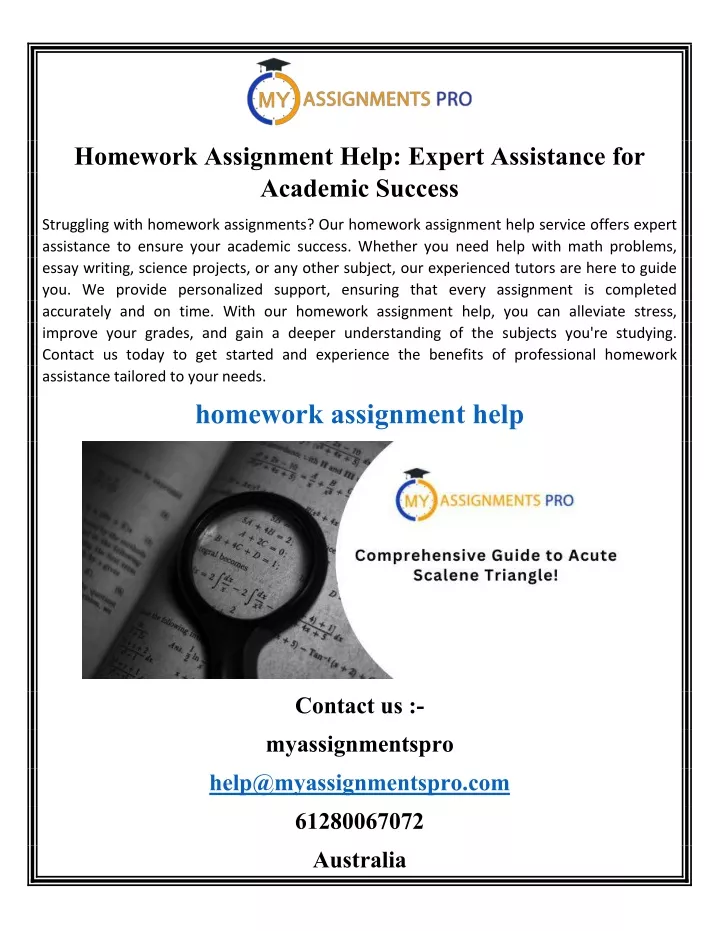 PPT - Homework Assignment Help Expert Assistance for Academic Success ...