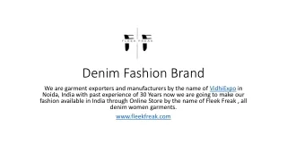 Denim Fashion Brand PPT