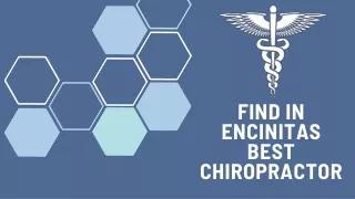 Find in Encinitas best Chiropractor