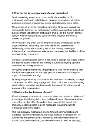 What are the main components of an email marketing template