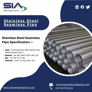 Stainless Steel Seamless Pipe|Stainless Steel304 Seamless Pipe|