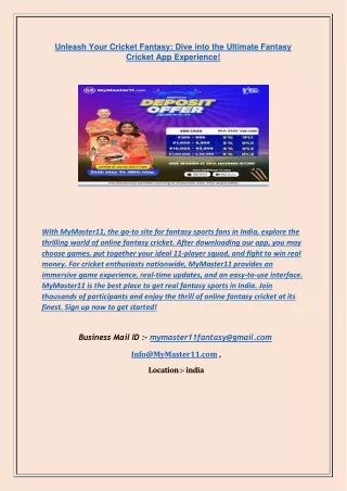 Unleash Your Cricket Fantasy: Dive into the Ultimate Fantasy Cricket App Experie