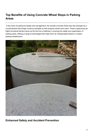 top benefits of using concrete wheel stops