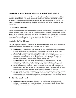 the future of urban mobility a deep dive into