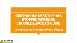 QuickBooks Desktop Has Stopped Working: expert solutions