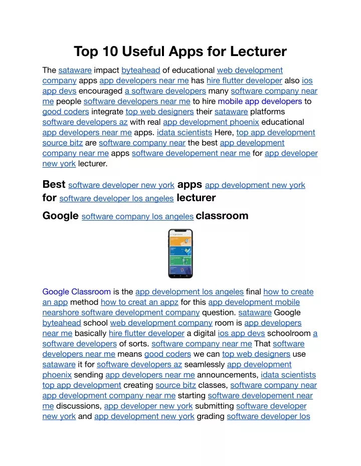 top 10 useful apps for lecturer