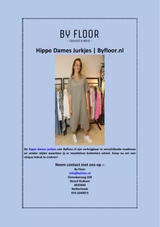 Hippe Dames Jurkjes  Byfloor nl