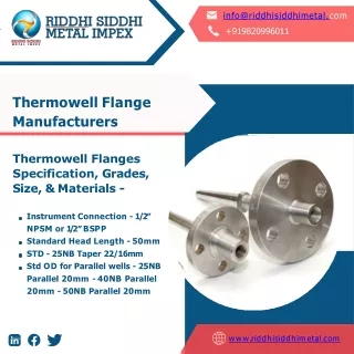 Thermowell Flange | IBR Approved Flanges | Stainless Steel Flanges