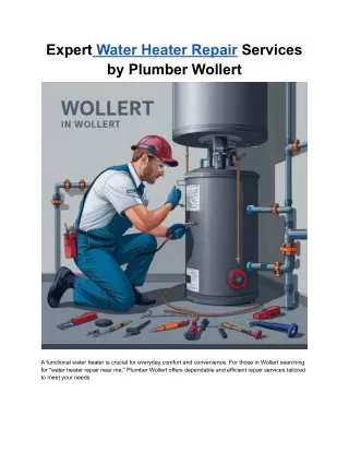 Expert Water Heater Repair Services by Plumber Wollert