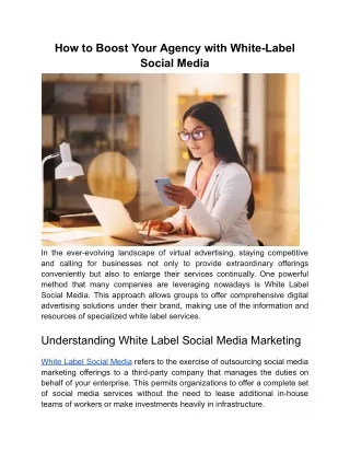 How to Boost Your Agency with White-Label Social Media