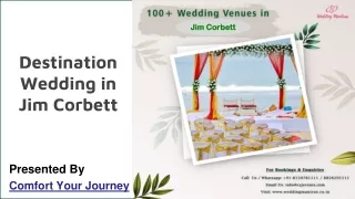 Explore The Destination Wedding Venues in Jim Corbett