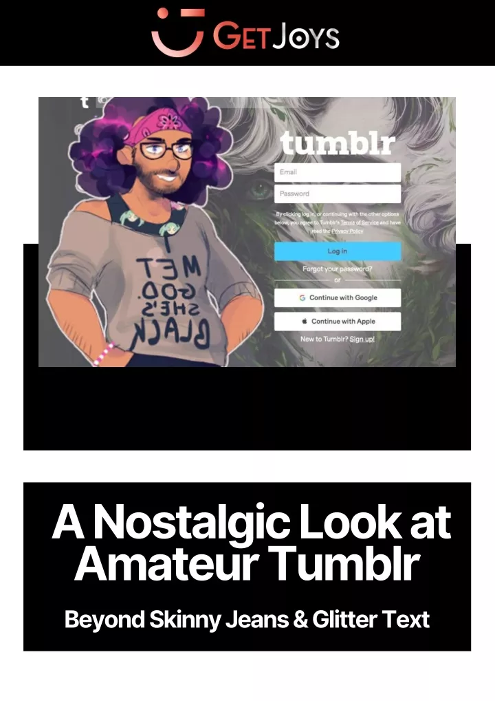 a nostalgic look at amateur tumblr