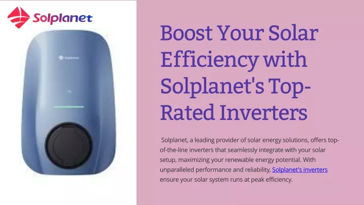 boost your solar efficiency with solplanet