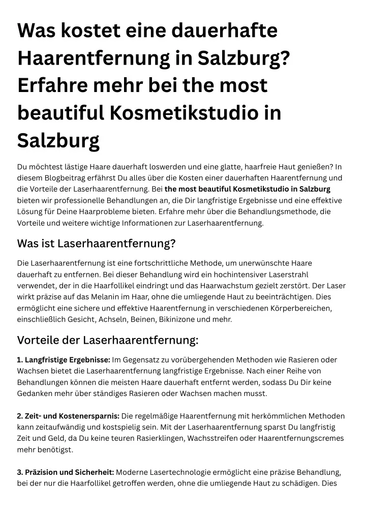 was kostet eine dauerhafte haarentfernung