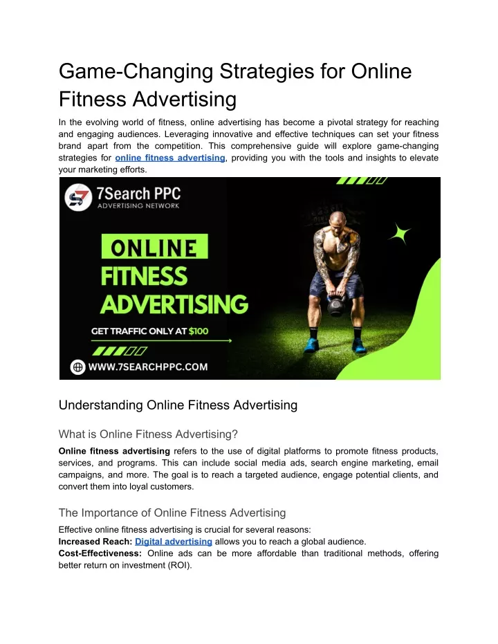 game changing strategies for online fitness