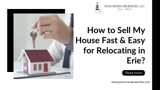 How to Sell My House Fast & Easy for Relocating in Erie?