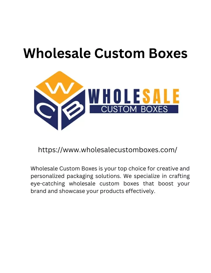 wholesale custom boxes