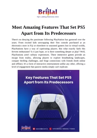 Most Amazing Features That Set PS5 Apart from Its Predecessors