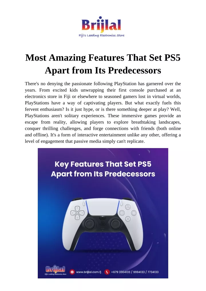 most amazing features that set ps5 apart from