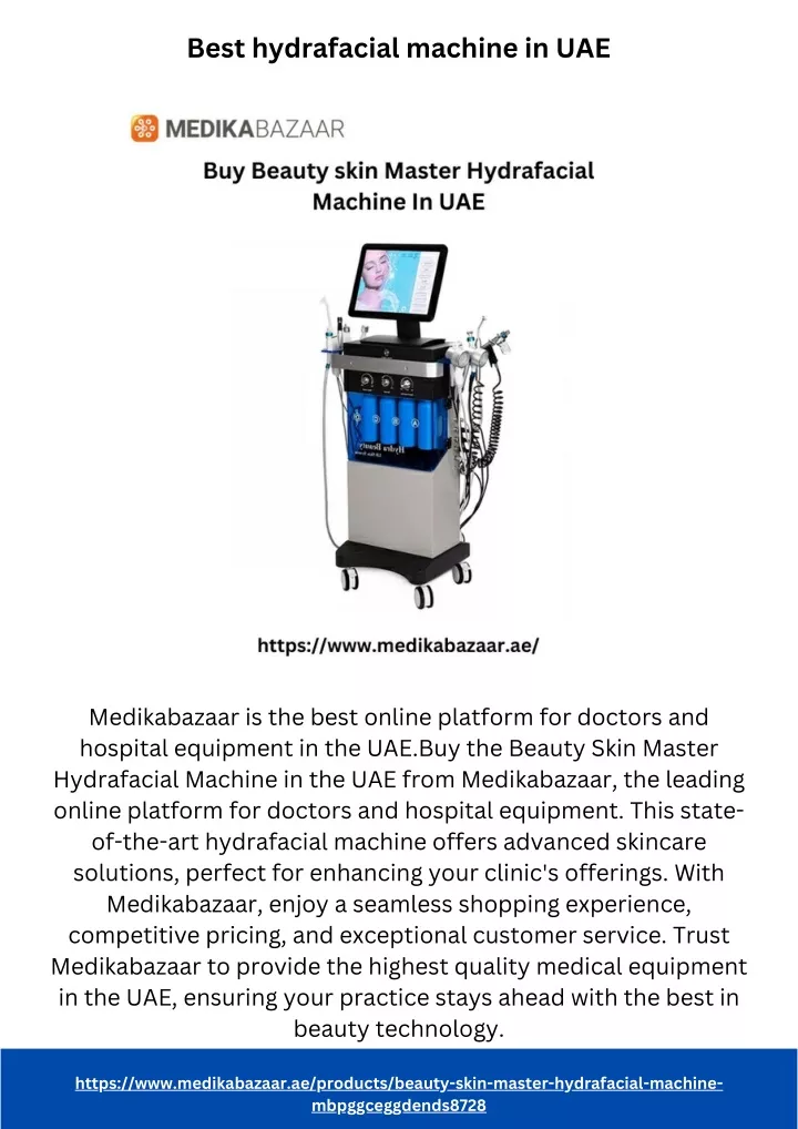 best hydrafacial machine in uae