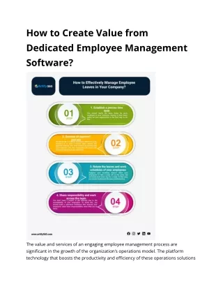 How to Create Value from Dedicated Employee Management Software