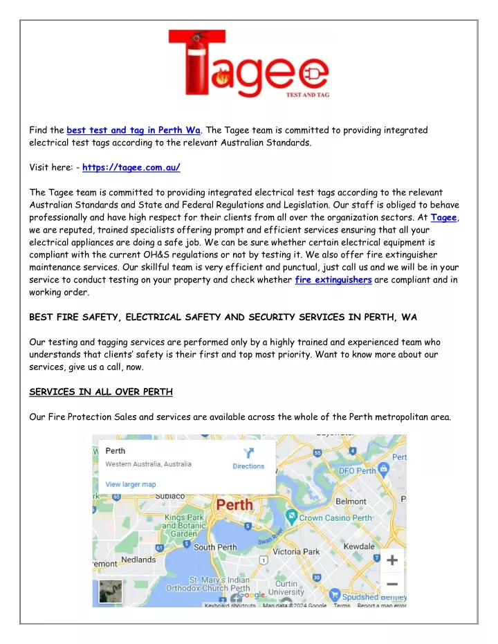 find the best test and tag in perth wa the tagee