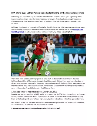 fifa world cup 11 star players signed after