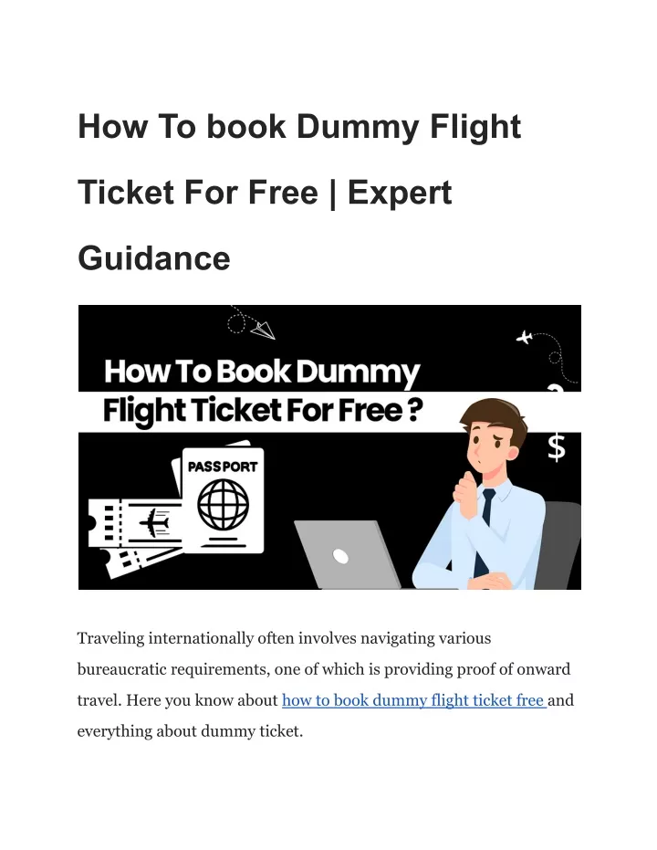 how to book dummy flight