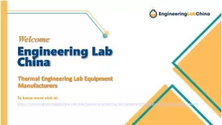 Thermal Engineering Lab Equipment Suppliers