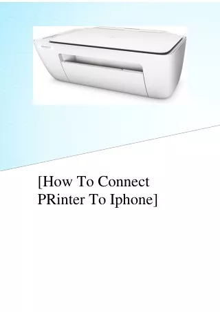 How to connect printer to Iphone | Connect My Printers
