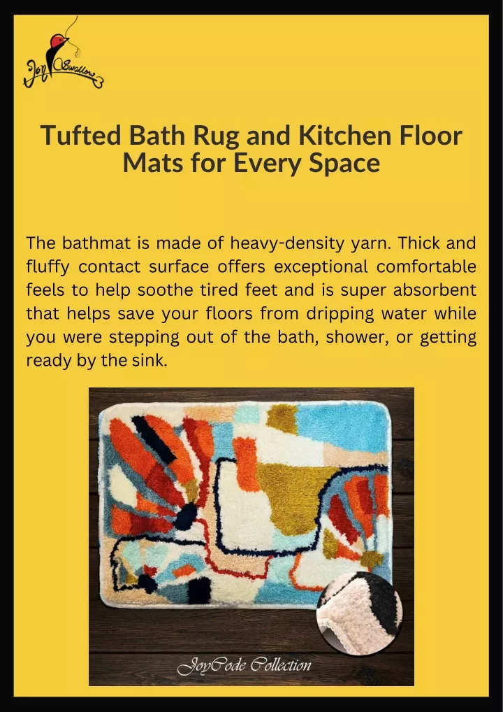 tufted bath rug and kitchen floor mats for every