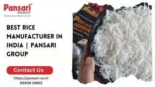 Best Rice Manufacturer in India | Pansari Group