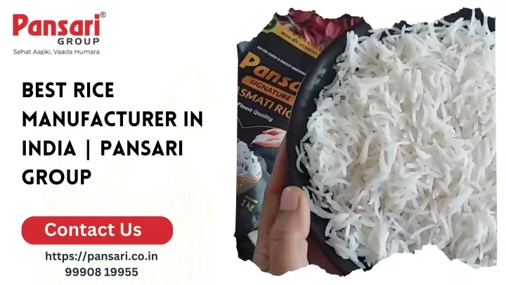 best rice manufacturer in india pansari group