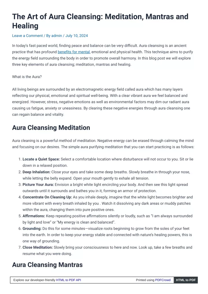 the art of aura cleansing meditation mantras