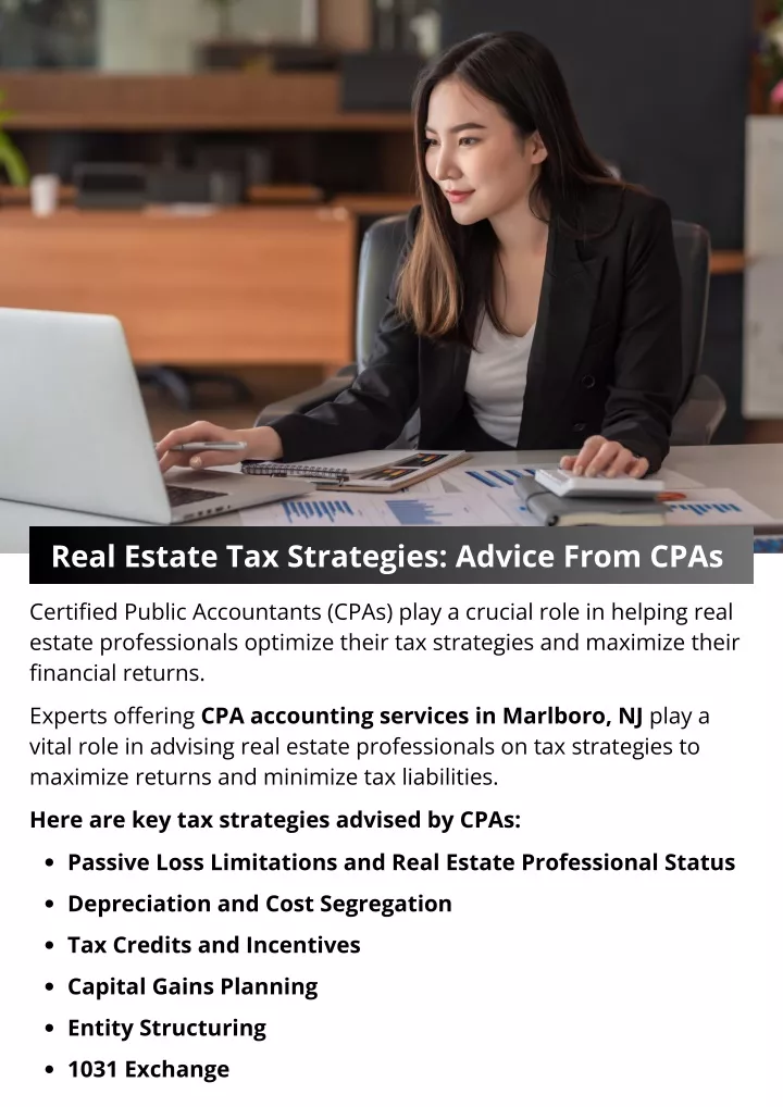 real estate tax strategies advice from cpas