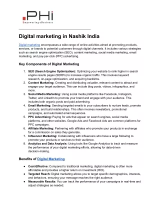 Digital marketing in Nashik India