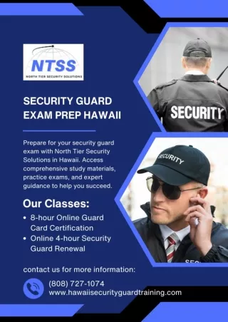 Security Guard Exam Prep Hawaii