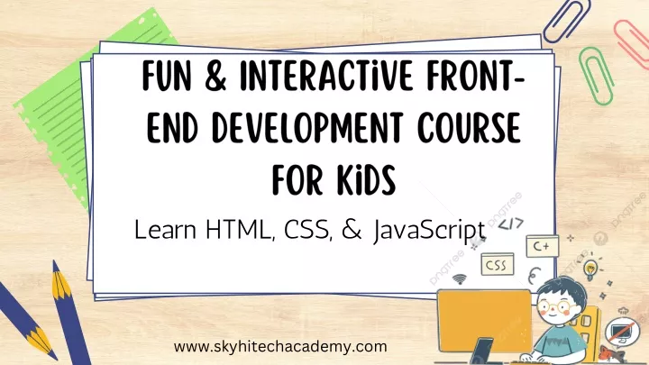 fun interactive front end development course