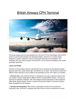 British Airways CPH Terminal