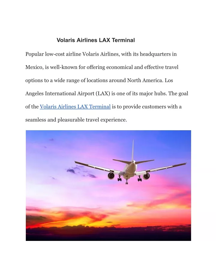 PPT - Volaris Airlines LAX Terminal PowerPoint Presentation, free ...