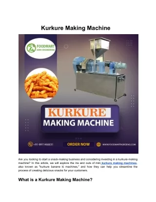 Kurkure Making Machine