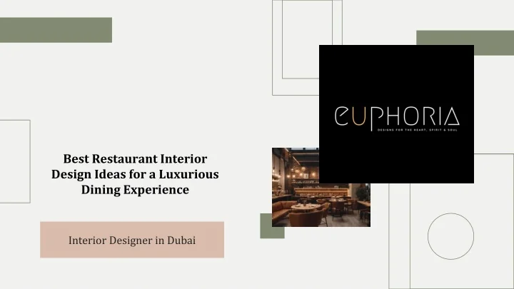 PPT - Best Restaurant Interior Design Ideas for a Luxurious Dining ...