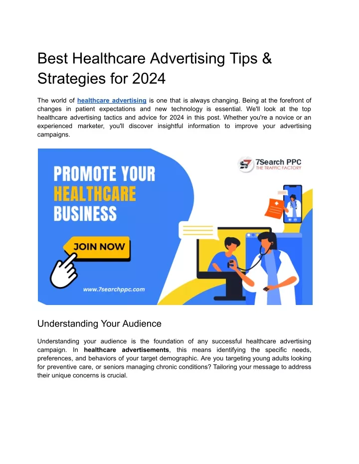 best healthcare advertising tips strategies