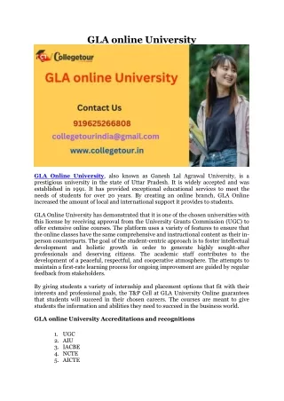 GLA online University