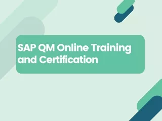 sap qm online training and certification
