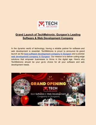 grand launch of techmetronix gurgaon s leading