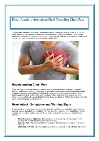 heart attack or something else decoding chest